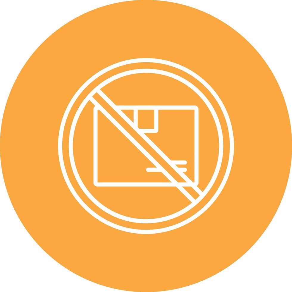 Proibido placa linha multi círculo ícone vetor