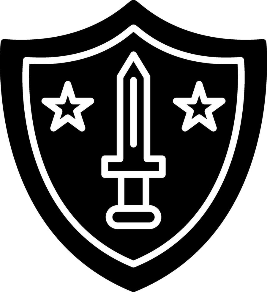 ícone de glifo de escudo vetor