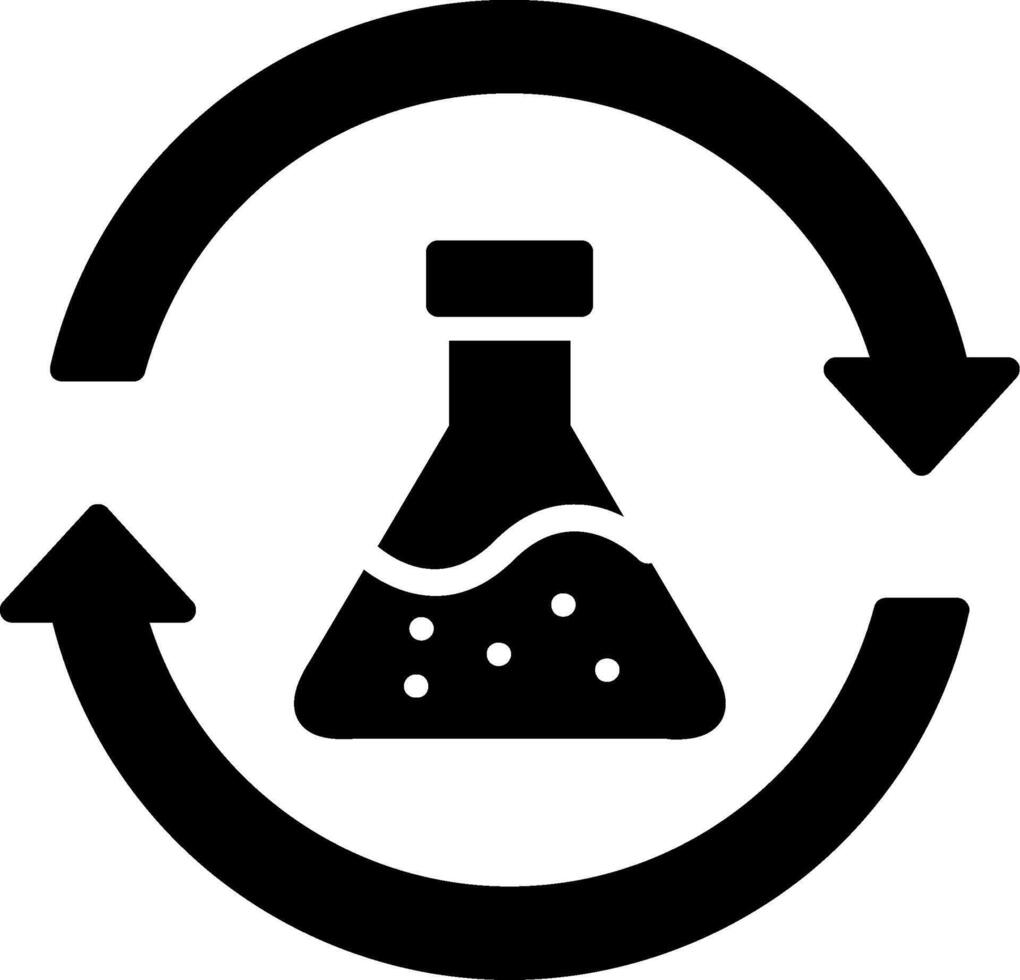 ícone de glifo de produtos químicos vetor