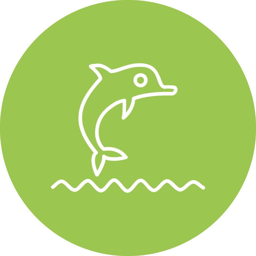 golfinho mostrar linha multi círculo ícone vetor