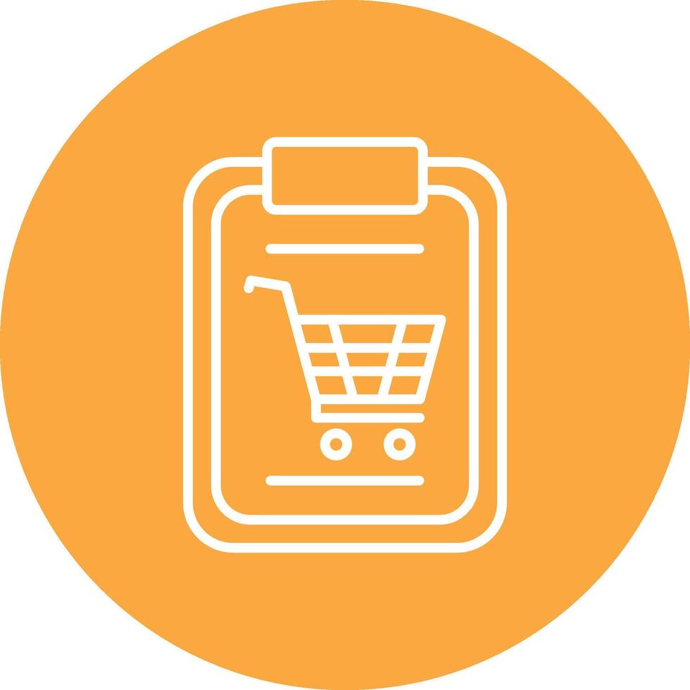 compras linha multi círculo ícone vetor