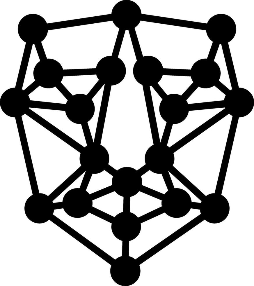 artificial inteligência glifo ícone Projeto vetor