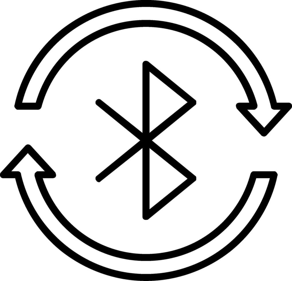 Bluetooth linha ícone Projeto vetor