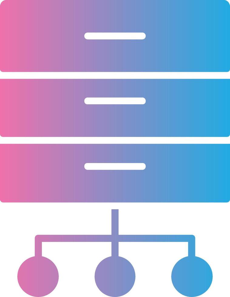base de dados conexão glifo gradiente ícone Projeto vetor