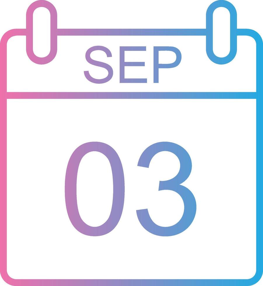 setembro linha gradiente ícone Projeto vetor
