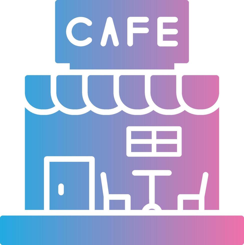 cafeteria glifo gradiente ícone Projeto vetor