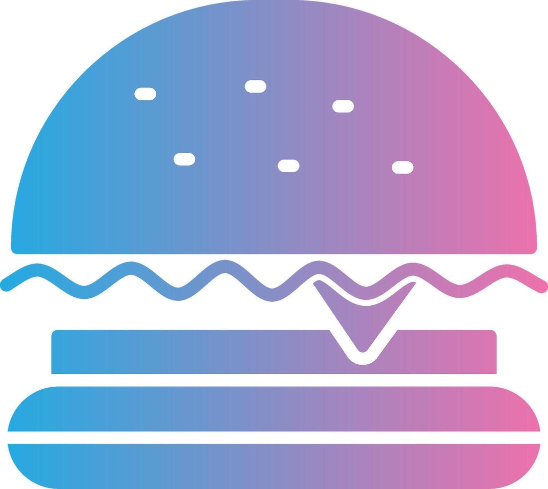 hamburguer velozes Comida glifo gradiente ícone Projeto vetor