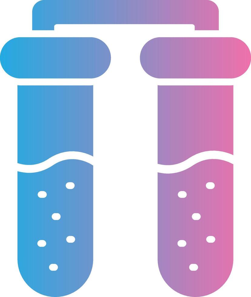teste tubos glifo gradiente ícone Projeto vetor
