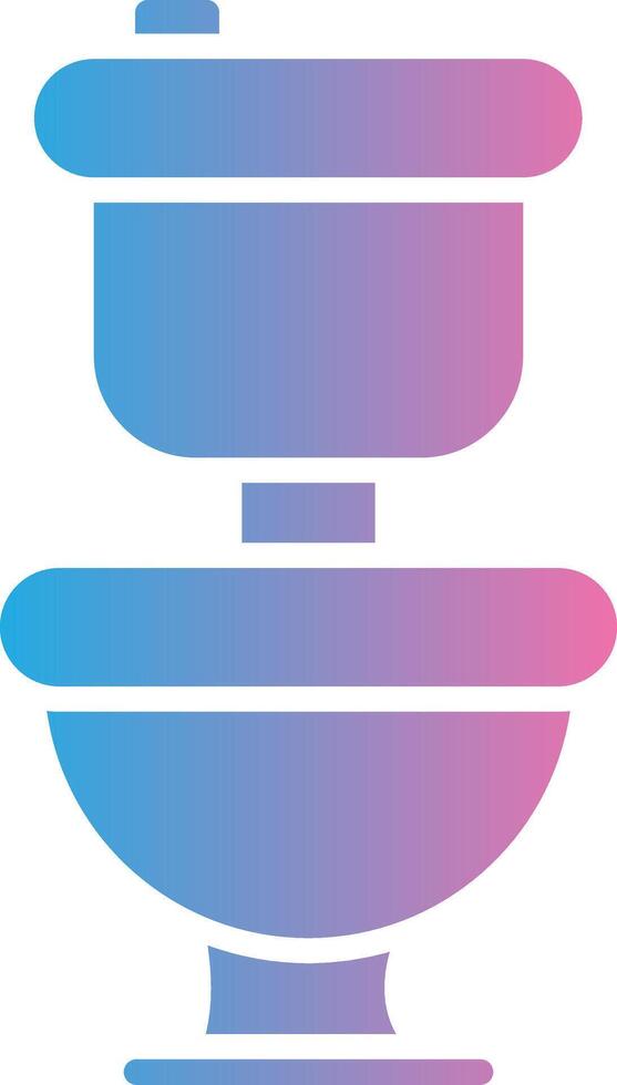 banheiro glifo gradiente ícone Projeto vetor