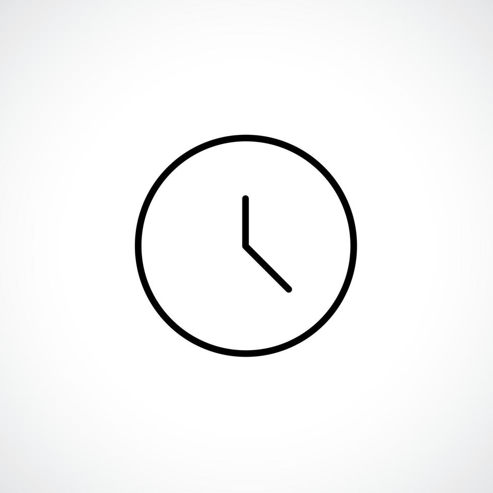 ícone de relógio. estilo simples do símbolo de tempo do relógio. projetar o ícone do site da web, logotipo, aplicativo, interface do usuário. ilustração - vetor. eps10. vetor