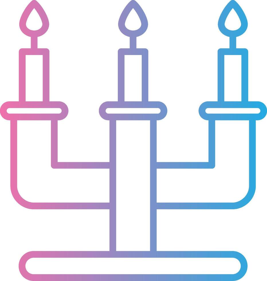 candelabro linha gradiente ícone Projeto vetor