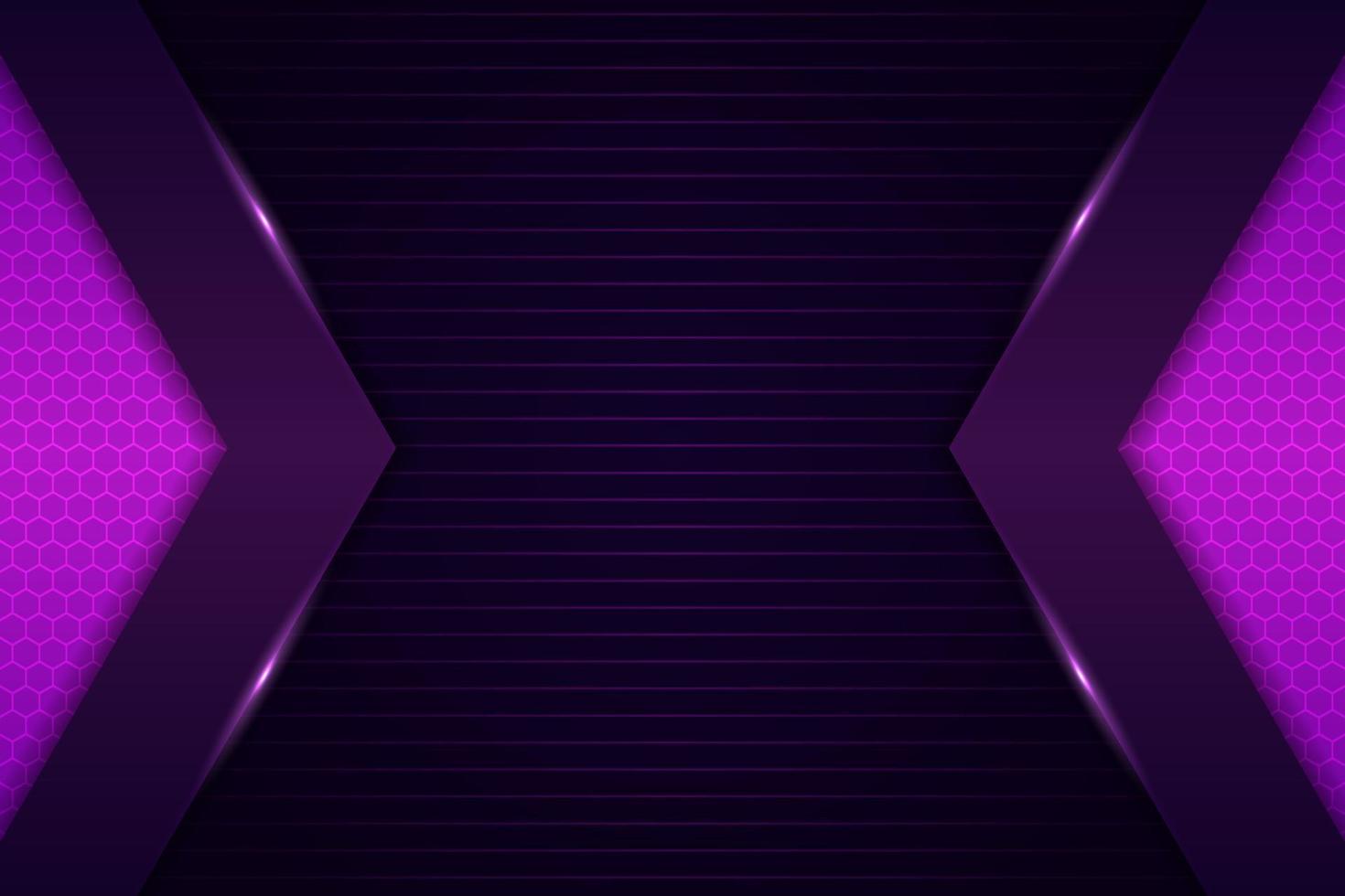 fundo de jogo de e-sport moderno seta brilhante roxo futurista tecnologia de fluxo premium vetor