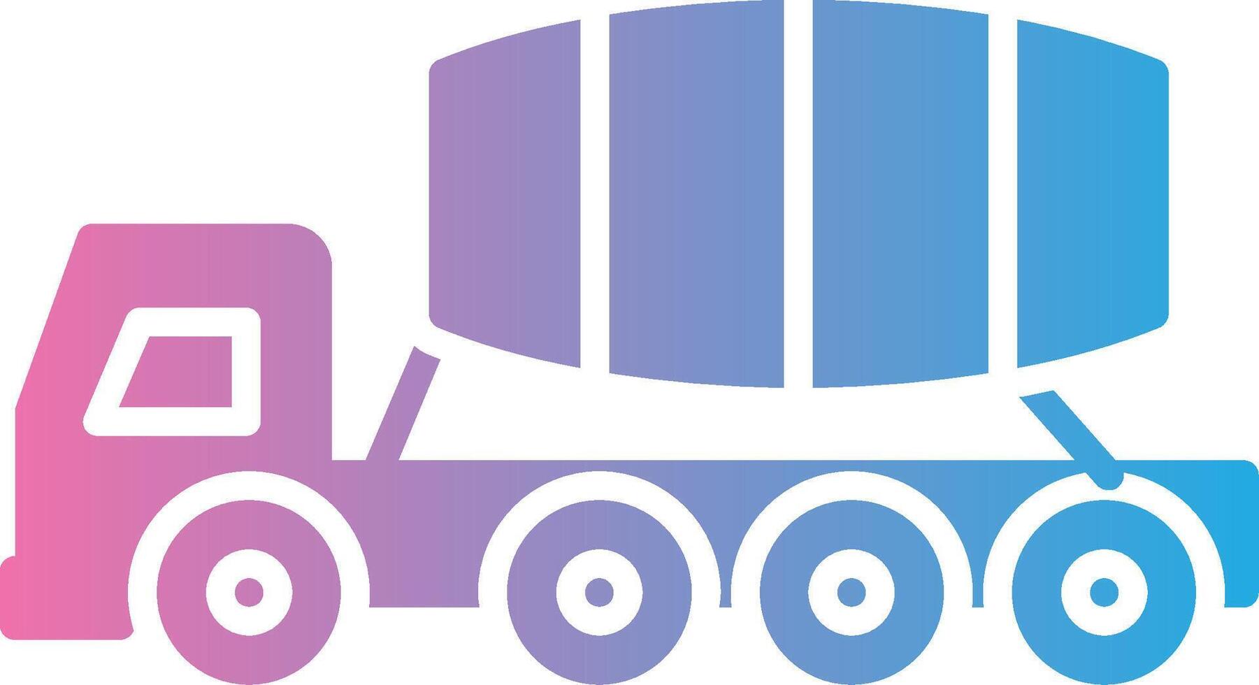 cimento caminhão glifo gradiente ícone Projeto vetor