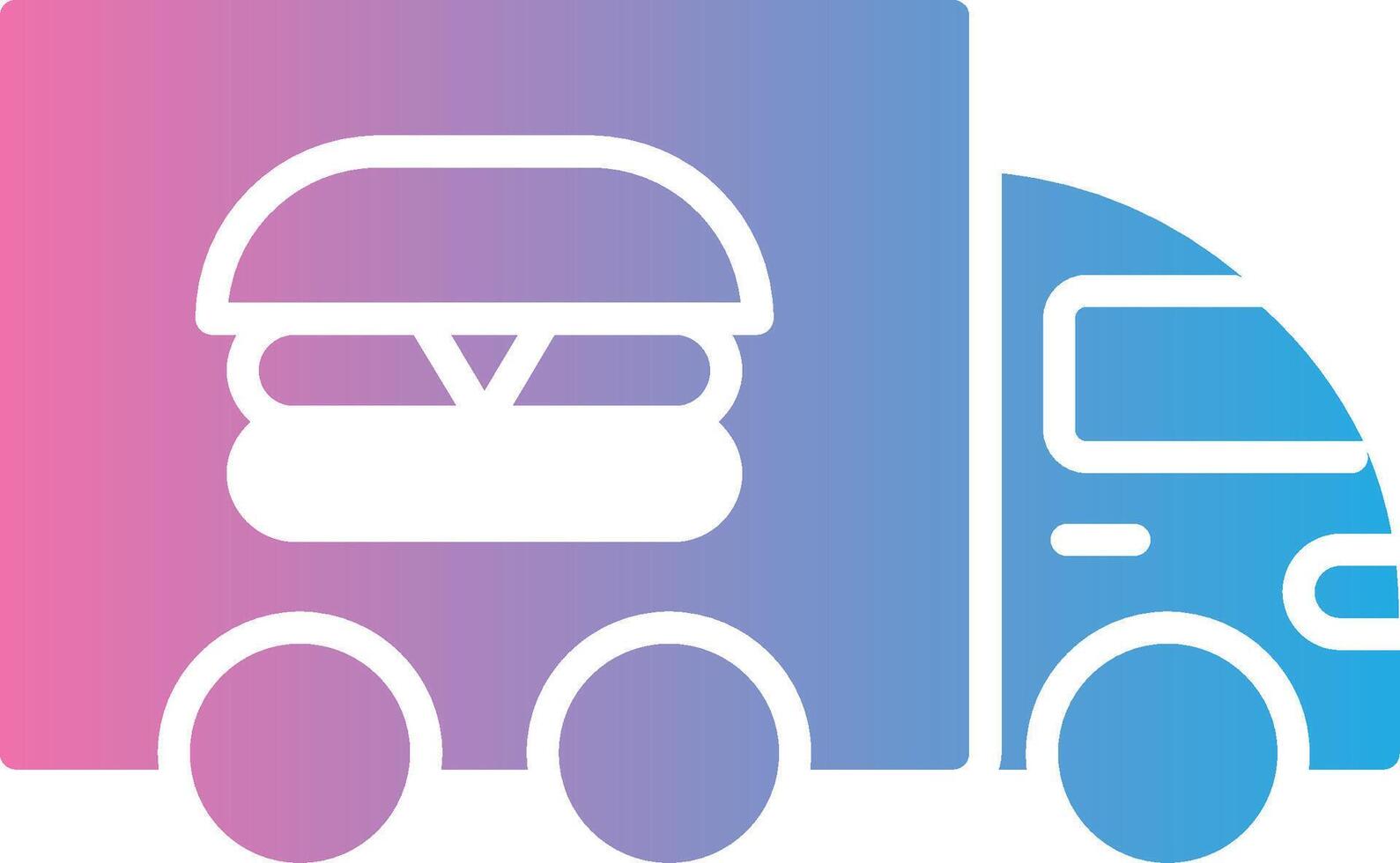 Comida caminhão glifo gradiente ícone Projeto vetor