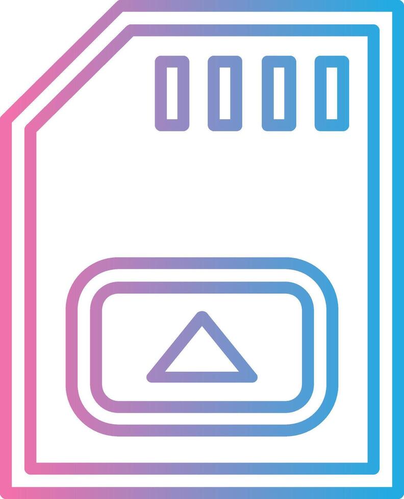 memória cartão linha gradiente ícone Projeto vetor