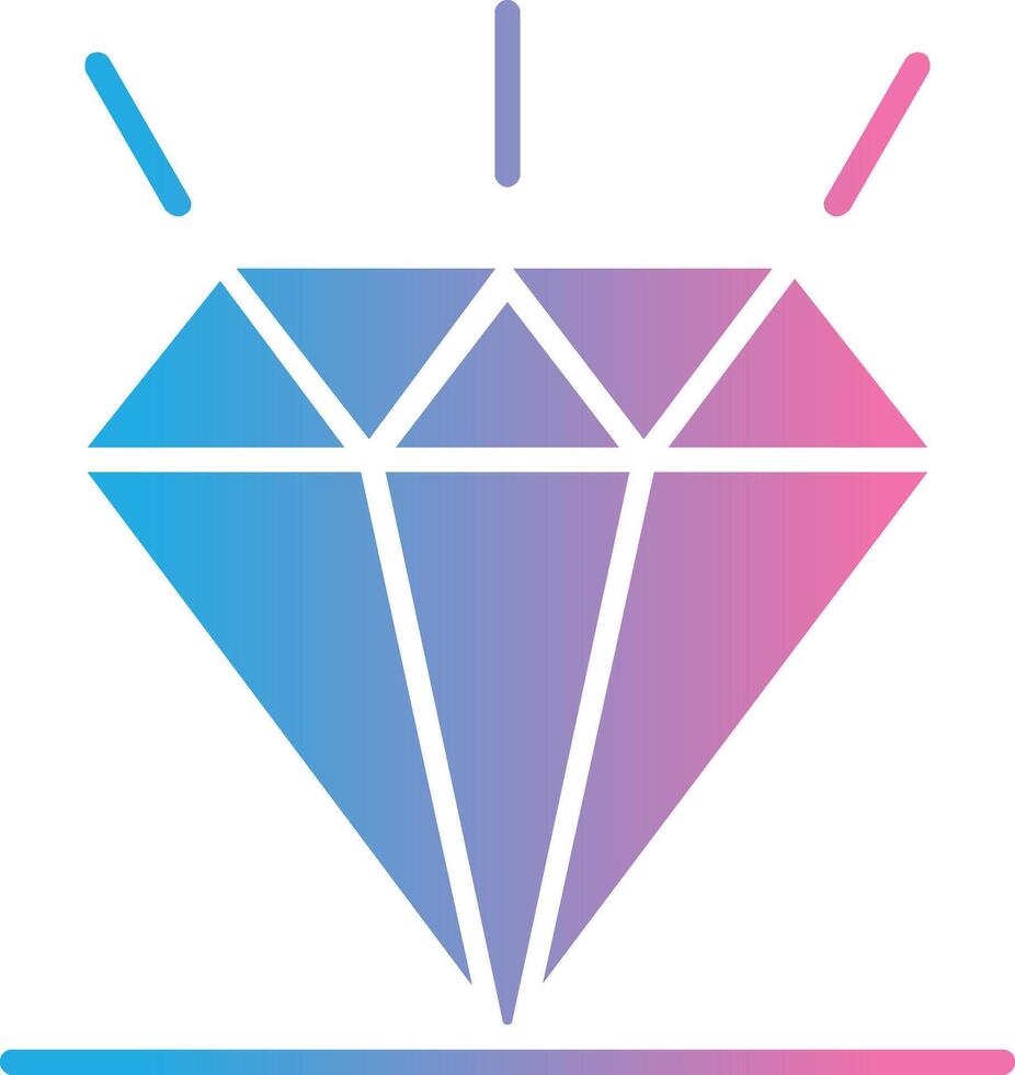 diamante glifo gradiente ícone Projeto vetor