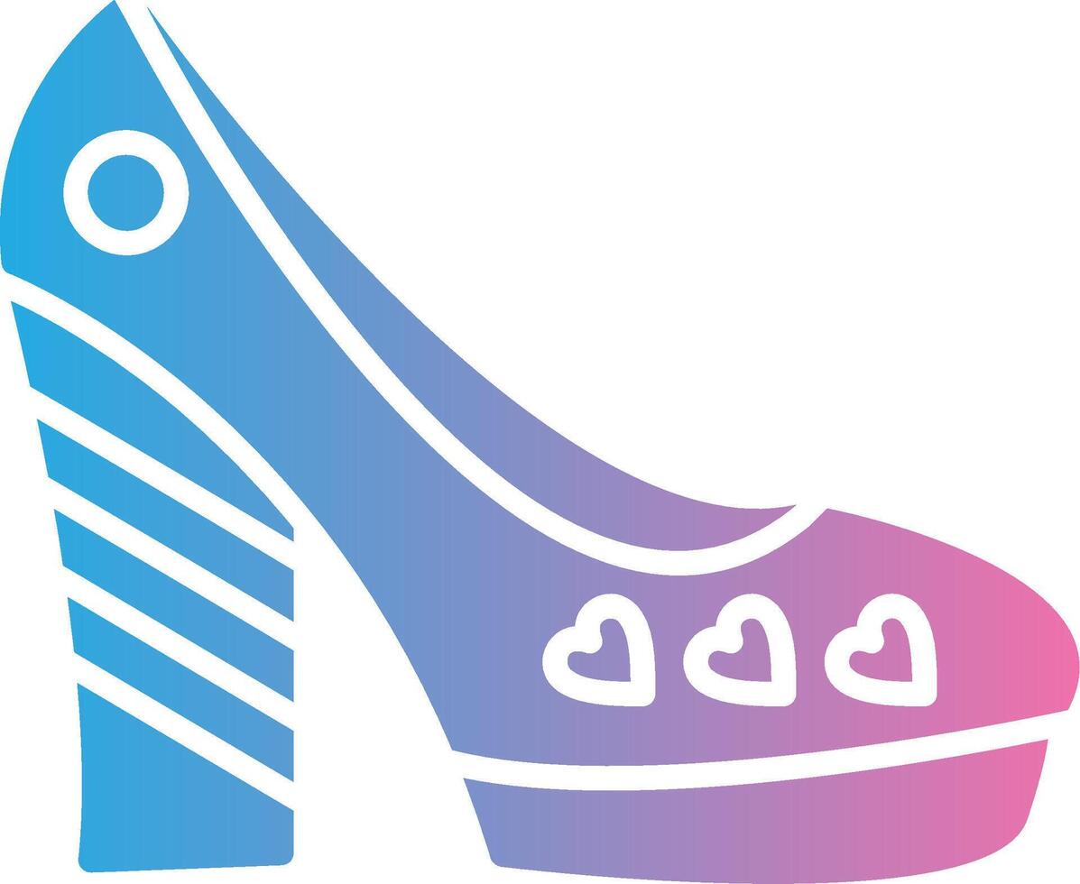 sapatos glifo gradiente ícone Projeto vetor