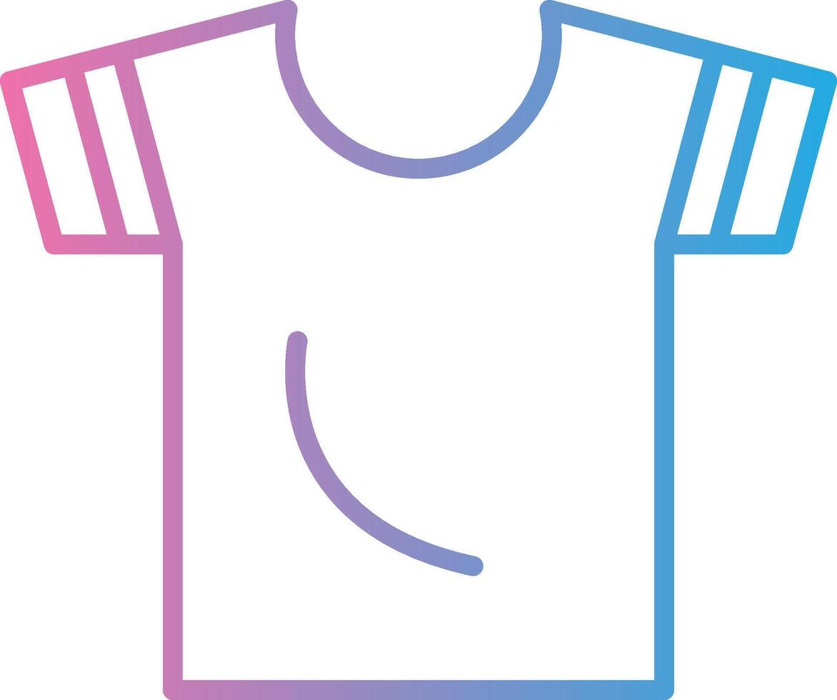 camisa linha gradiente ícone Projeto vetor