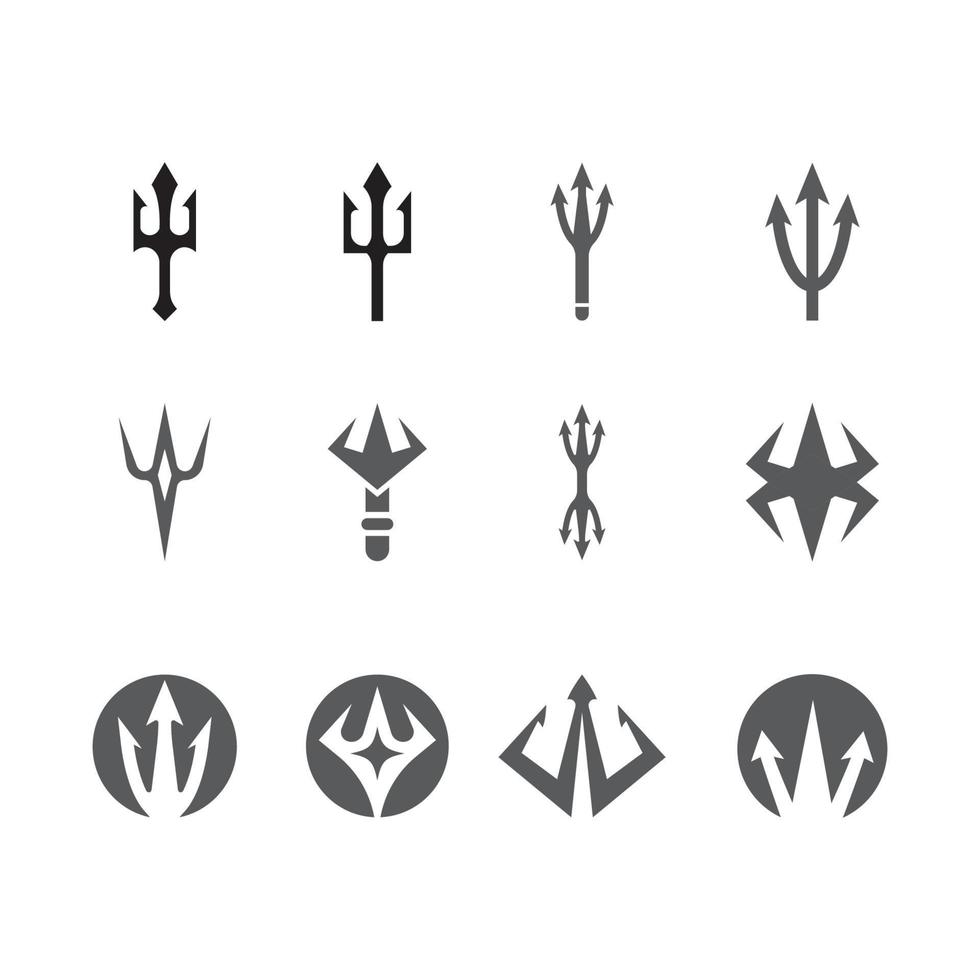 design de vetor modelo de ícone de logotipo trident