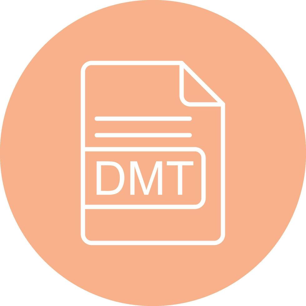 dmt Arquivo formato linha multi círculo ícone vetor