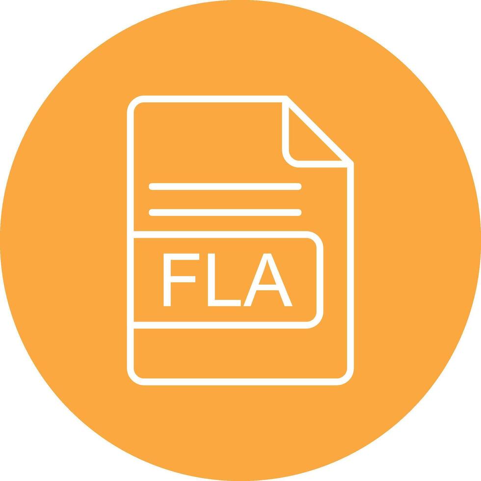 fla Arquivo formato linha multi círculo ícone vetor