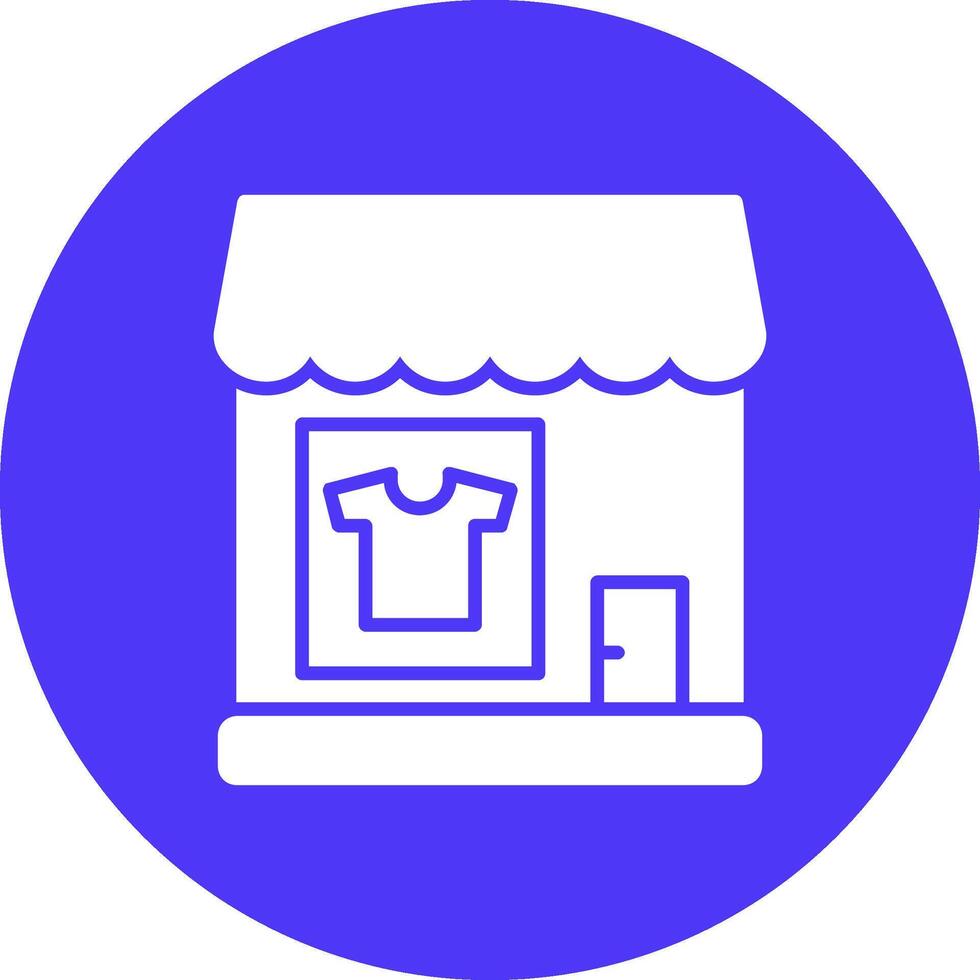 roupas fazer compras glifo multi círculo ícone vetor