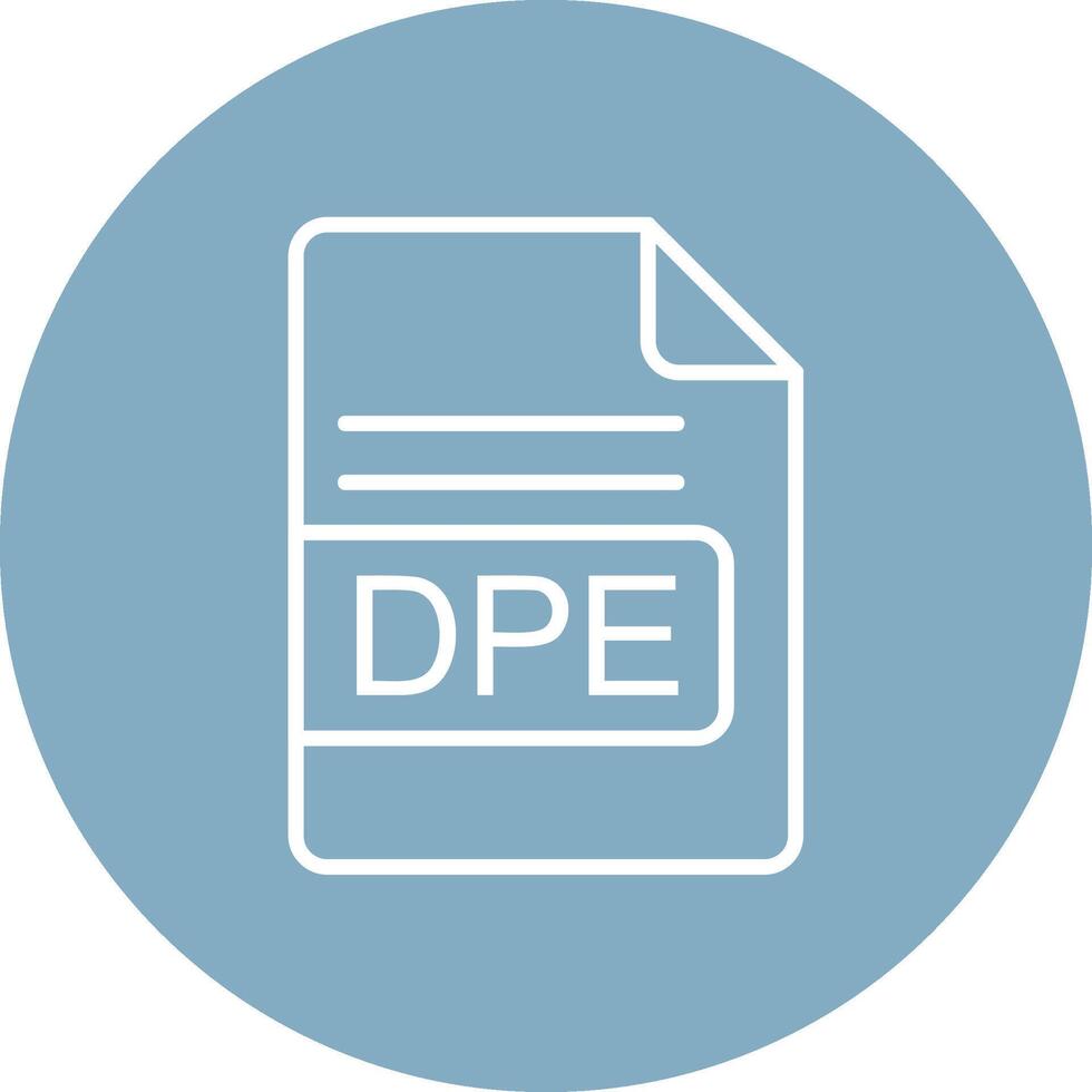 dpe Arquivo formato linha multi círculo ícone vetor