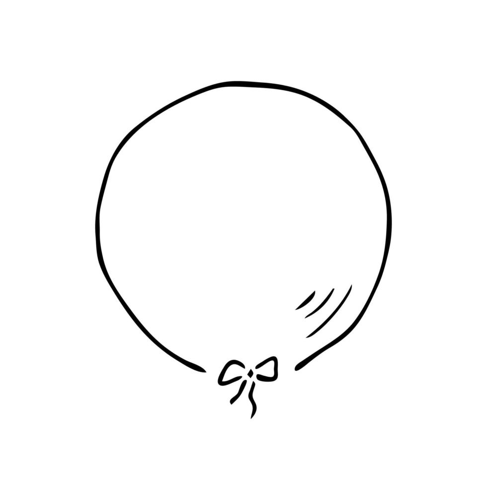 quadro de doodle de círculo com pequeno arco vetor