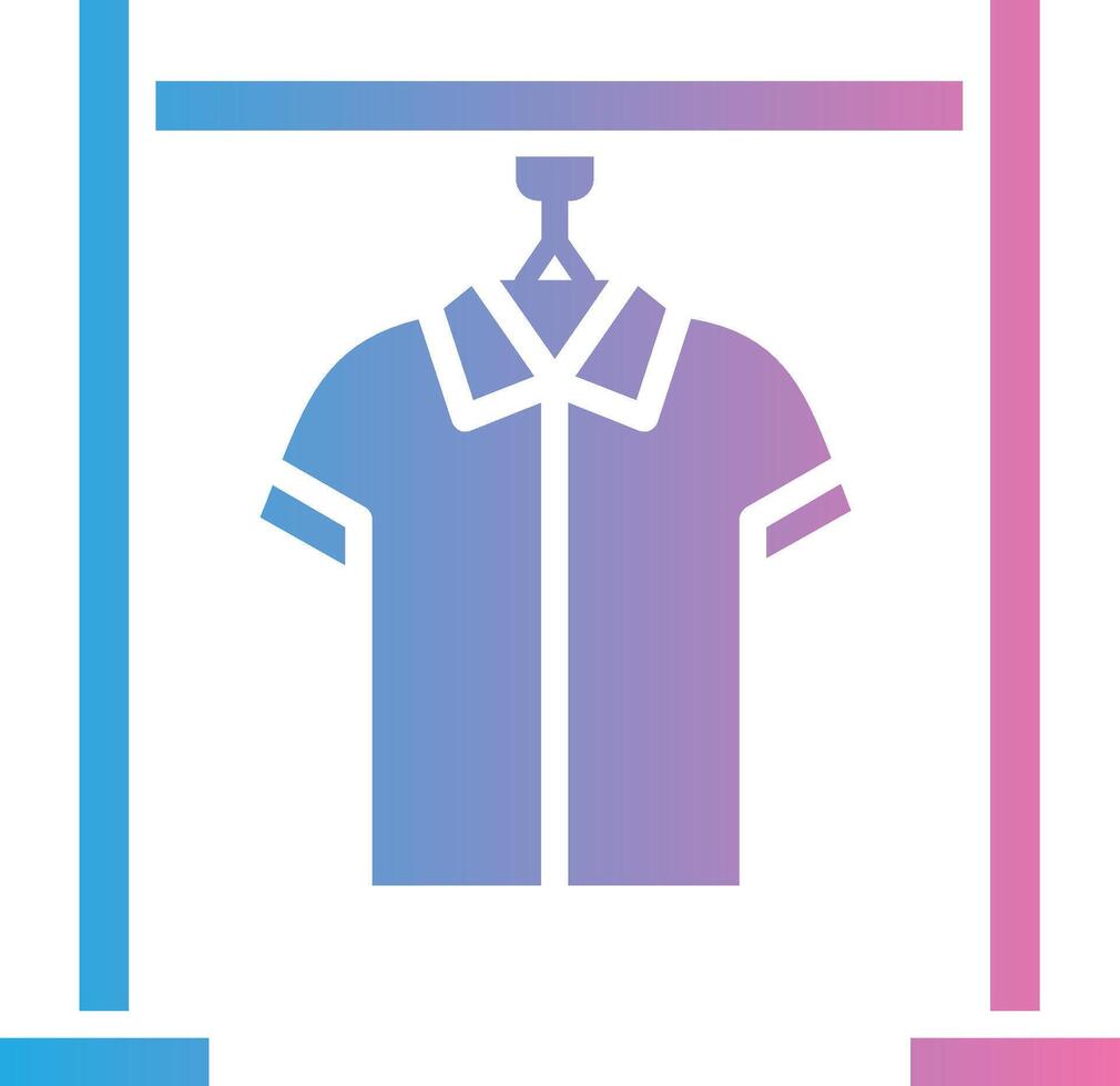 roupas prateleira glifo gradiente ícone Projeto vetor