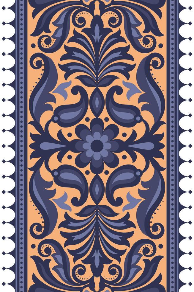 damasco padronizar fundo geométrico étnico oriental ikat desatado padronizar tradicional Projeto para fundo, tapete, papel de parede, roupas, invólucro, batik, tecido, ilustração bordado estilo. vetor