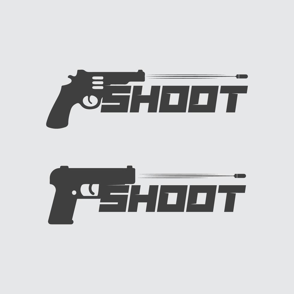 arma de fogo logotipo ícone e tático Projeto armas ilustração vetor