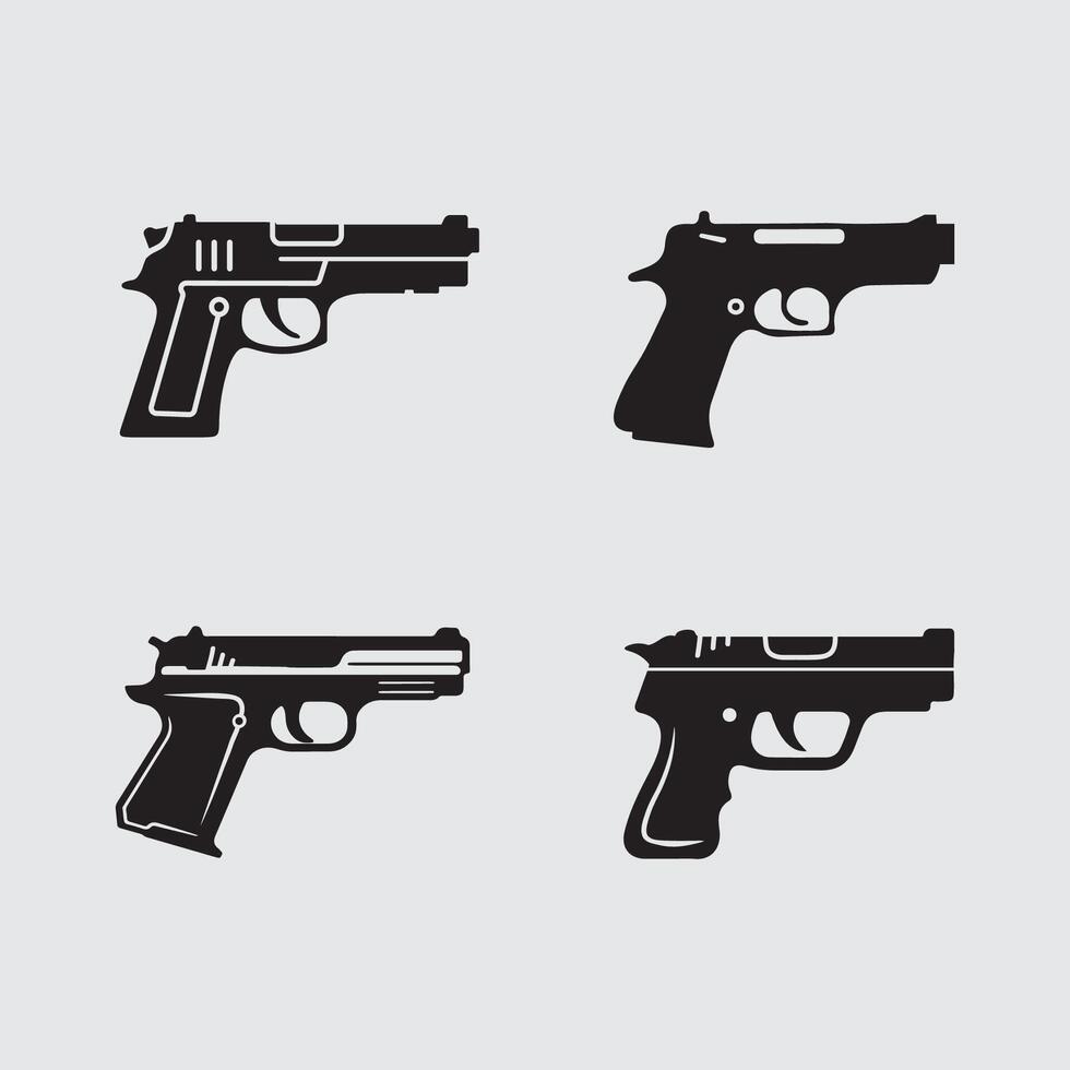 arma de fogo logotipo ícone e tático Projeto armas ilustração vetor