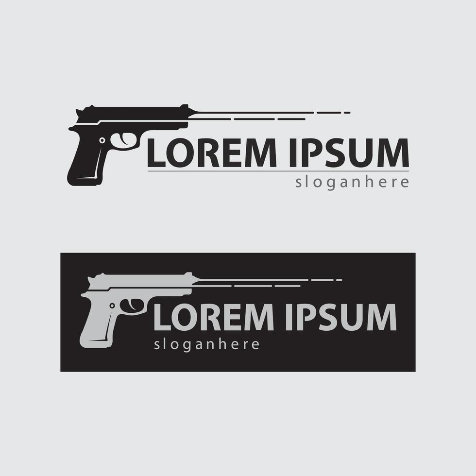 arma de fogo logotipo ícone e tático Projeto armas ilustração vetor