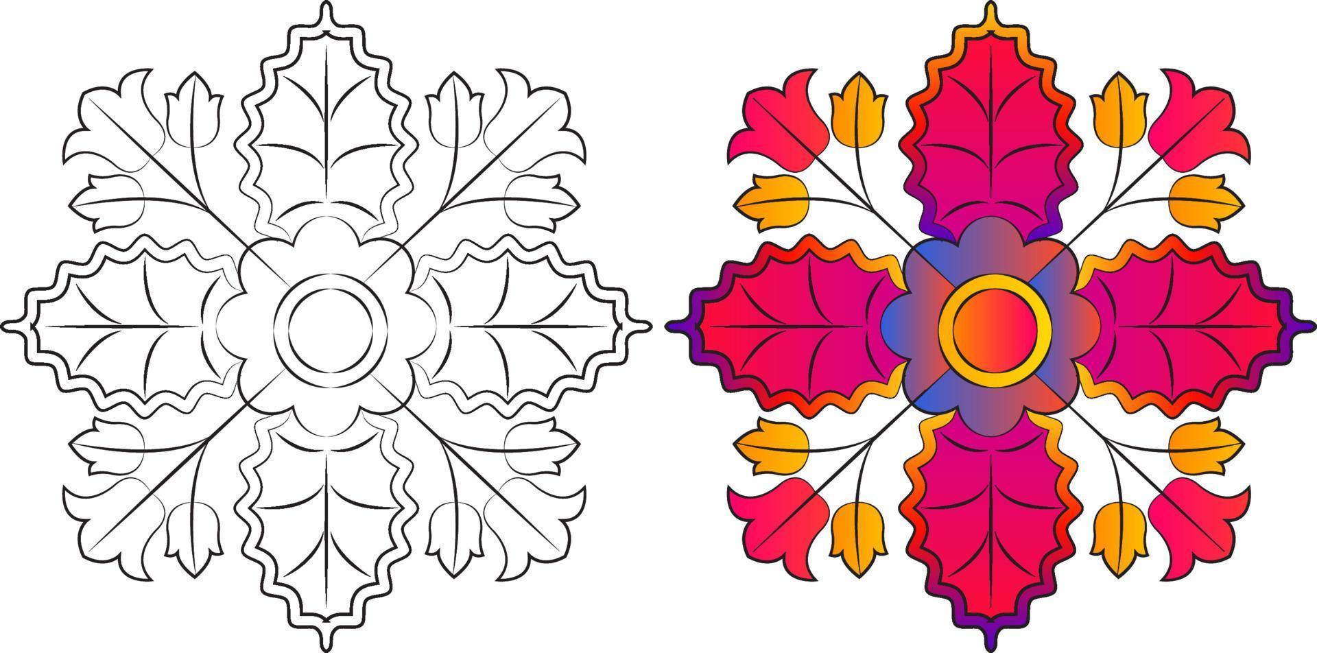 bordado. elementos de design bordado com flores e folhas em estilo vintage em um fundo branco. ilustração vetorial de estoque vetor