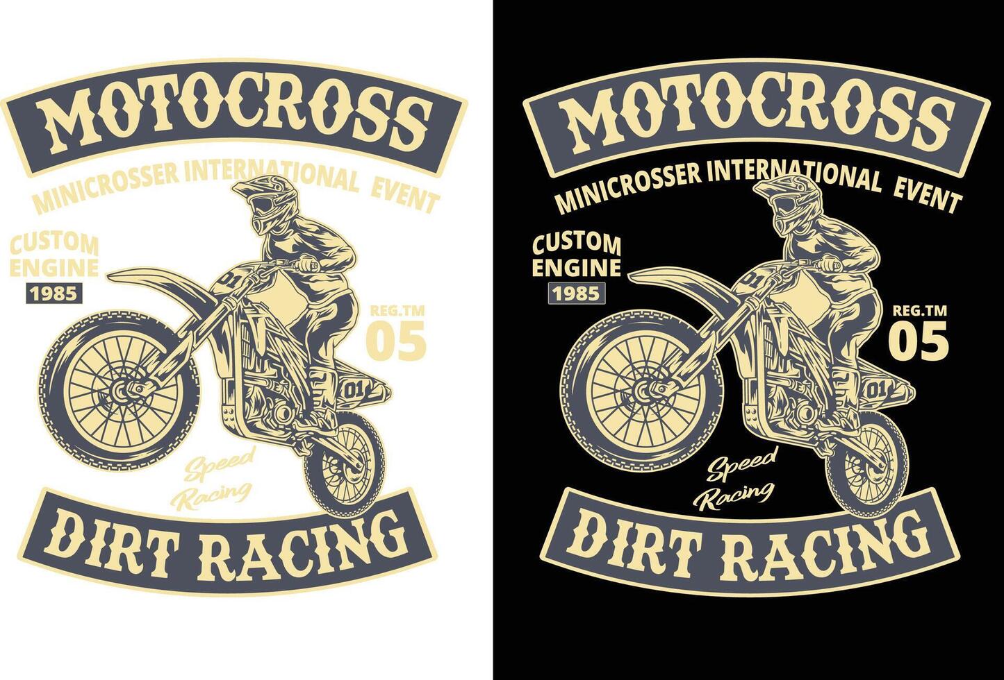 design de camiseta de moto vetor