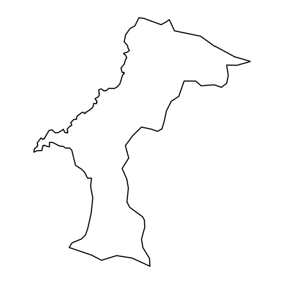 Elias pina província mapa, administrativo divisão do dominicano república. ilustração. vetor