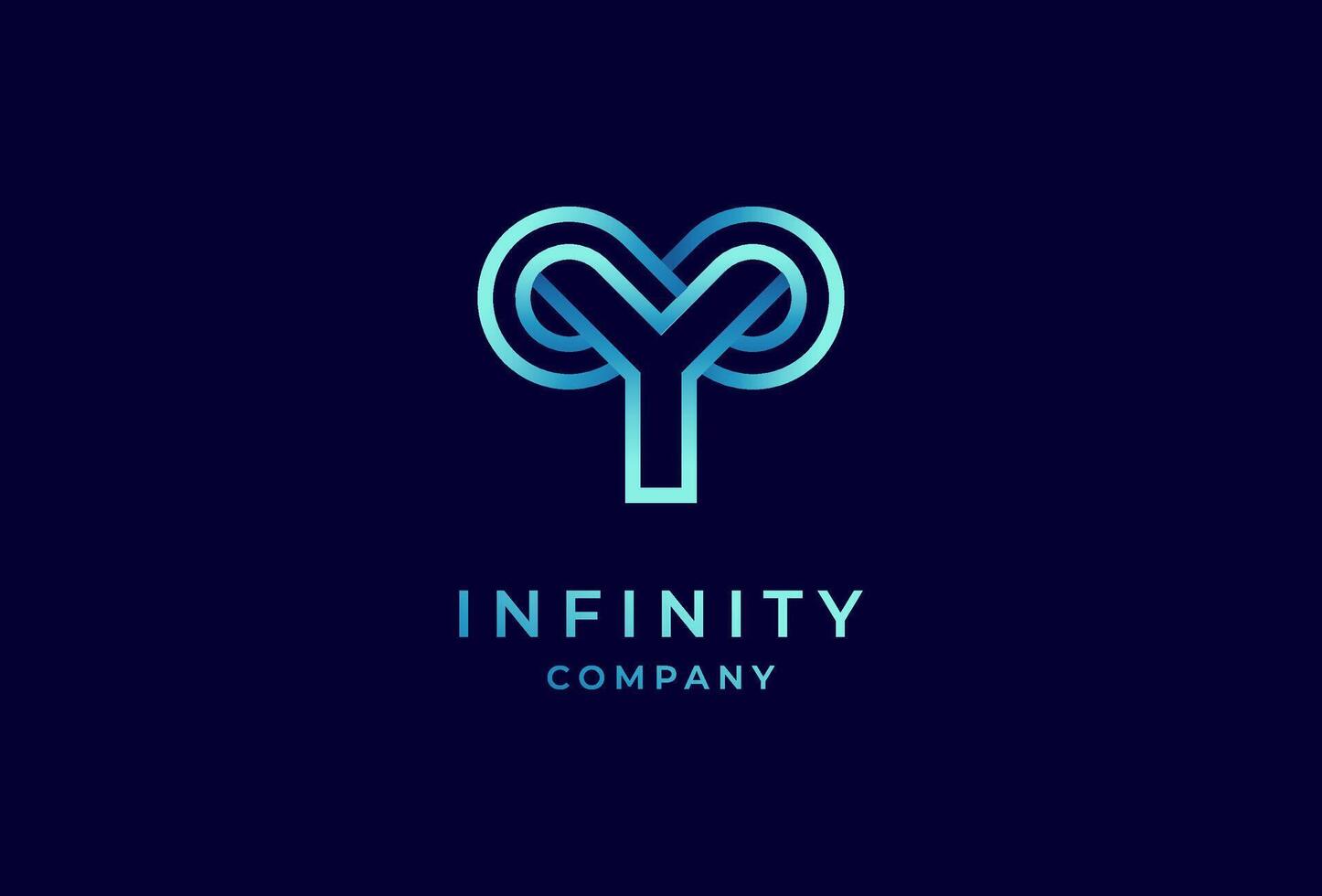 infinidade logotipo, carta y com infinidade combinação, adequado para tecnologia, marca e companhia logotipo projeto, ilustração vetor