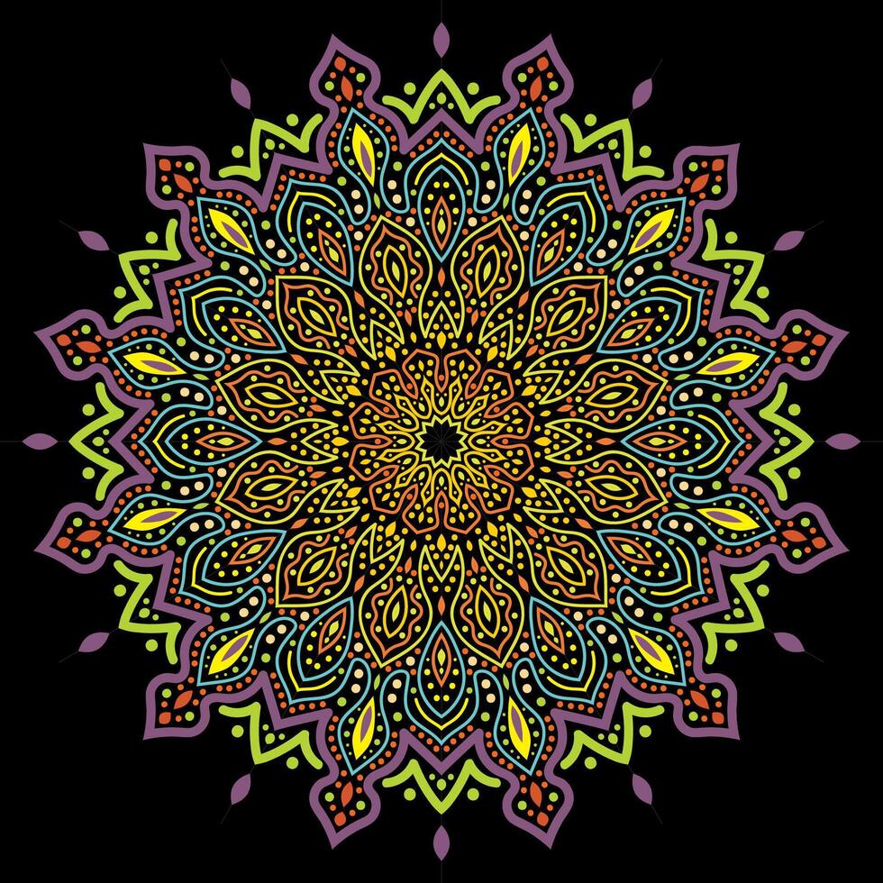 mandala arte para modelo vintage fundo vetor