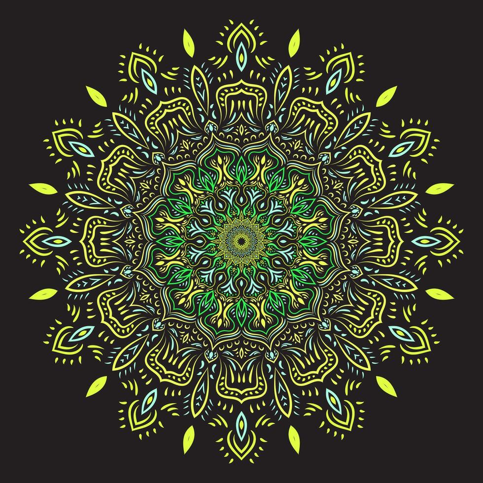 mandala arte para modelo vintage fundo vetor