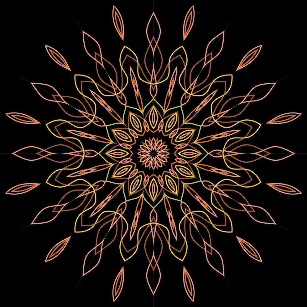 mandala arte para modelo vintage fundo vetor