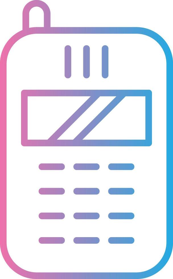 Telefone linha gradiente ícone Projeto vetor