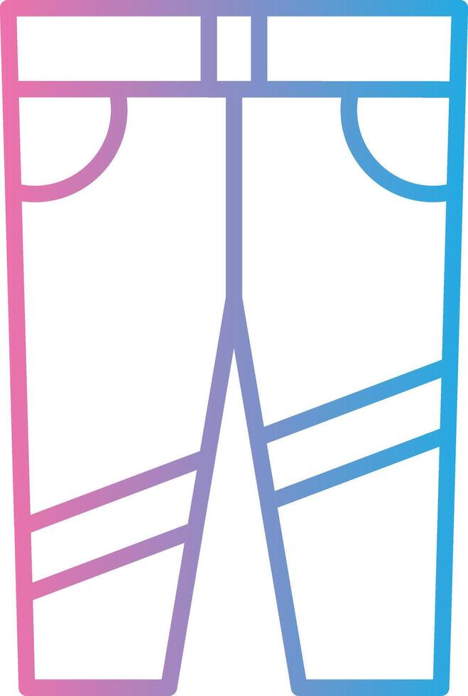 jeans linha gradiente ícone Projeto vetor
