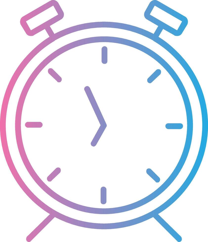 alarme relógio linha gradiente ícone Projeto vetor