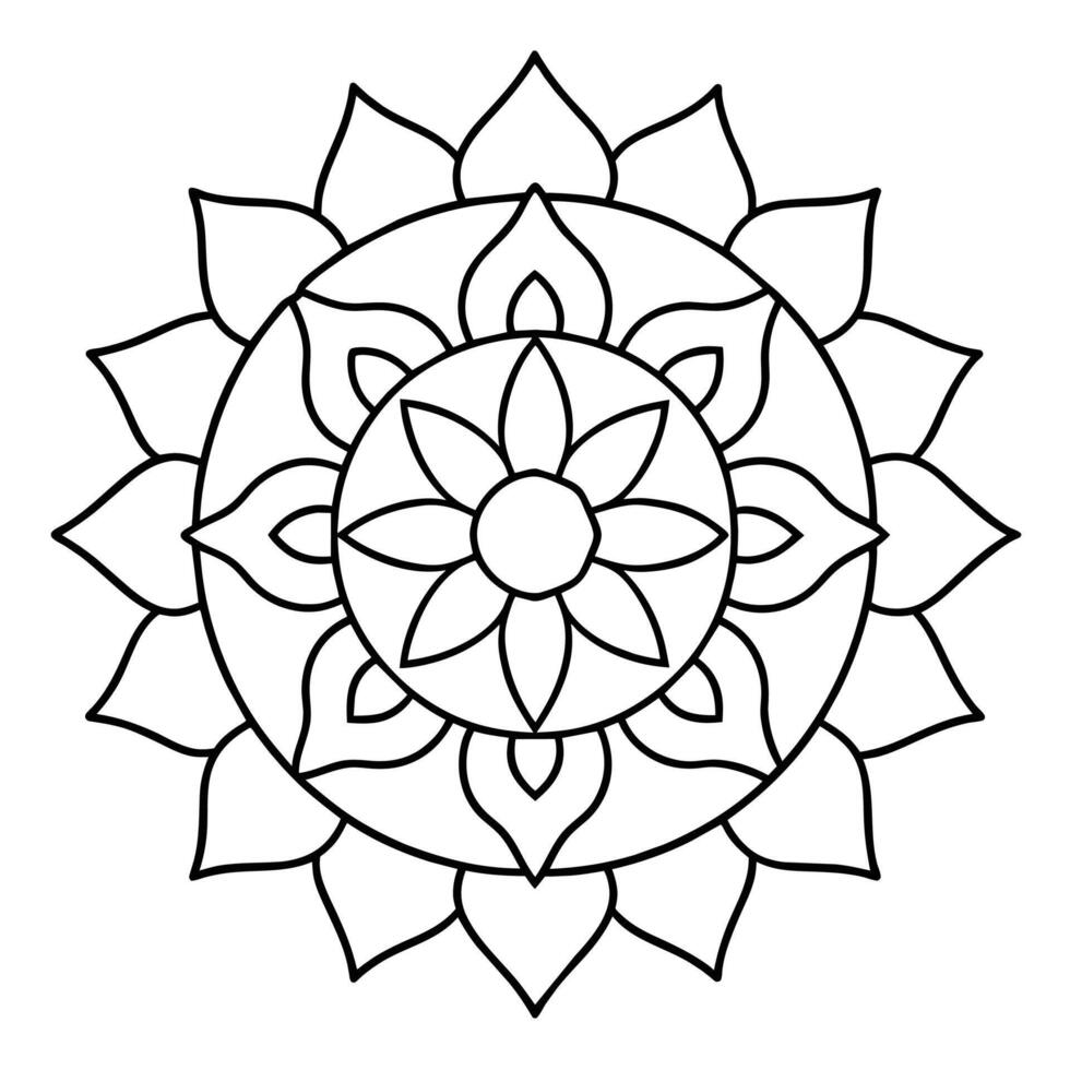 mente relaxante coloração página mandala para adultos coloração página mandala para adultos coloração mandala vetor