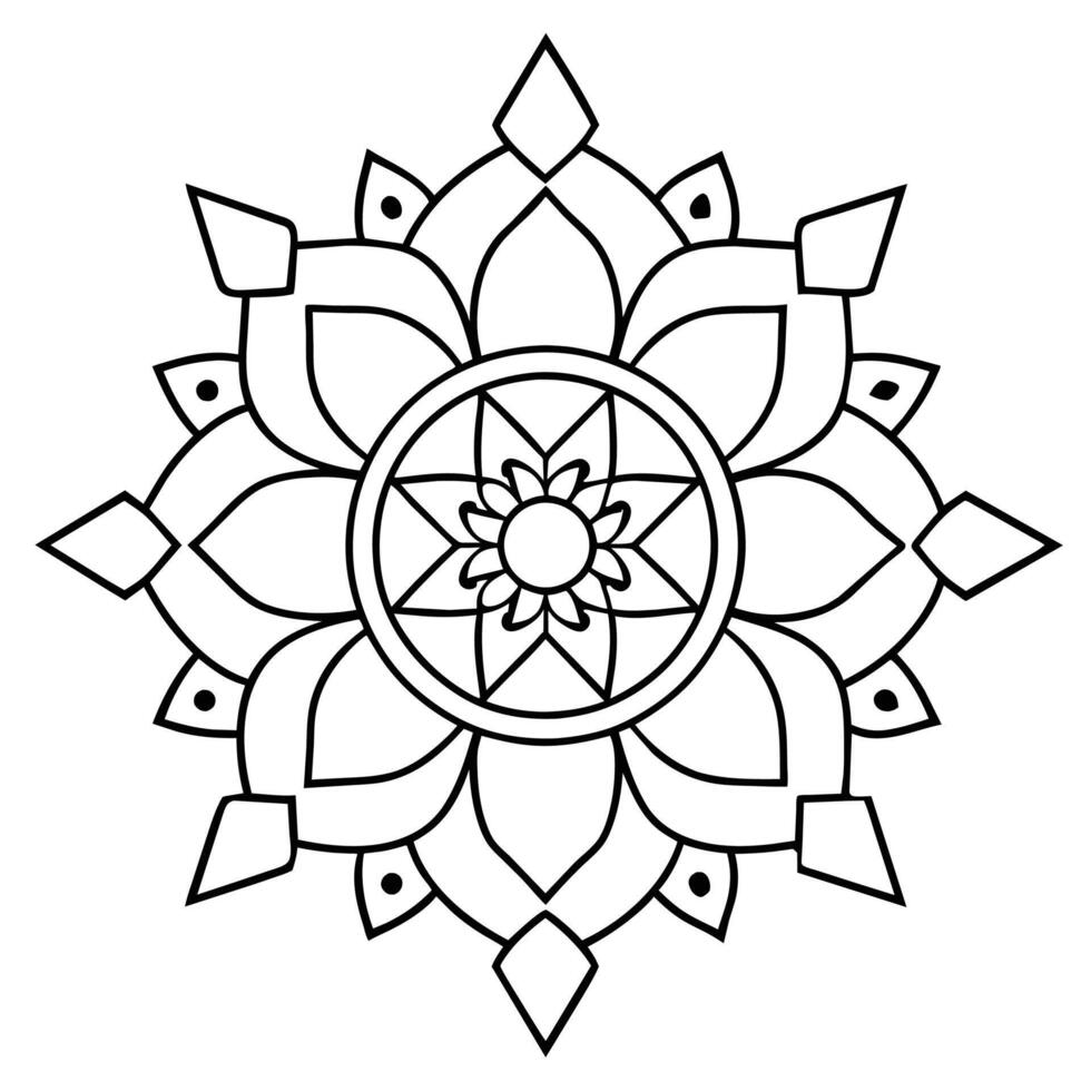 mente relaxante coloração página mandala para adultos coloração página mandala para adultos coloração mandala vetor