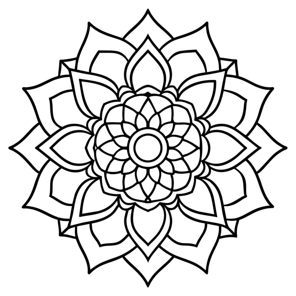 mente relaxante coloração página mandala para adultos coloração página mandala para adultos coloração mandala vetor