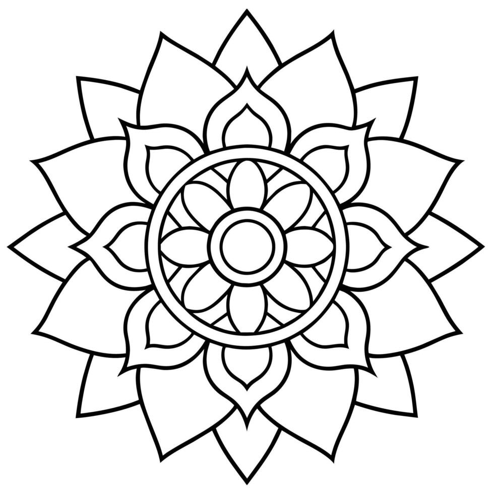 mente relaxante coloração página mandala para adultos coloração página mandala para adultos coloração mandala vetor