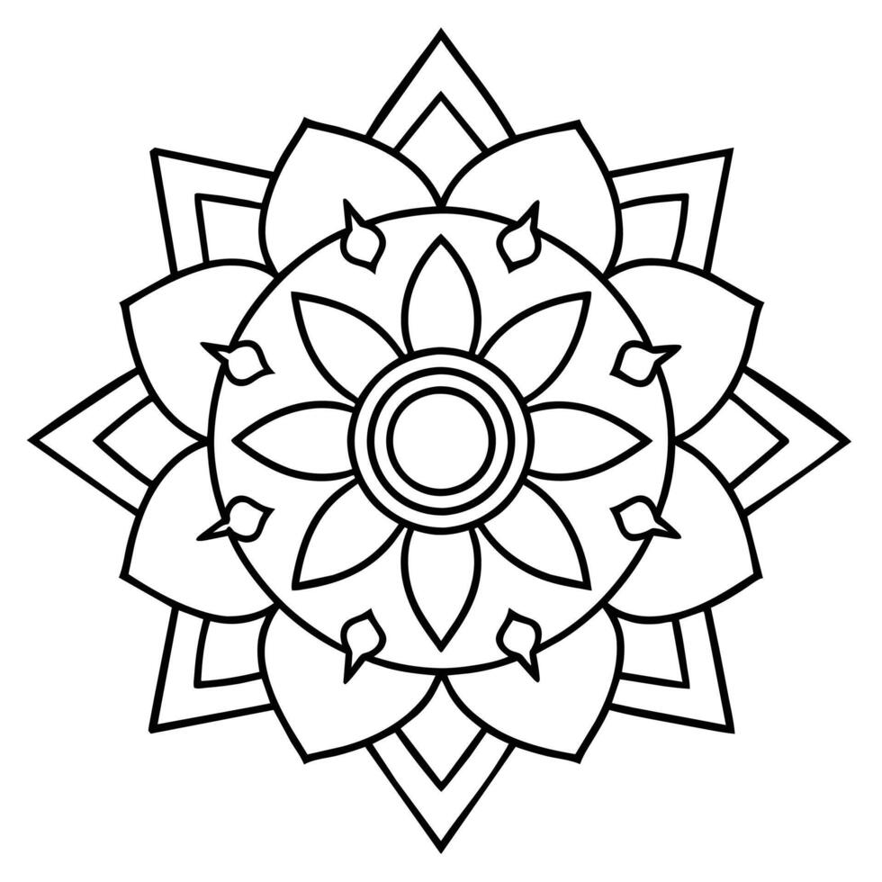 mente relaxante coloração página mandala para adultos coloração página mandala para adultos coloração mandala vetor