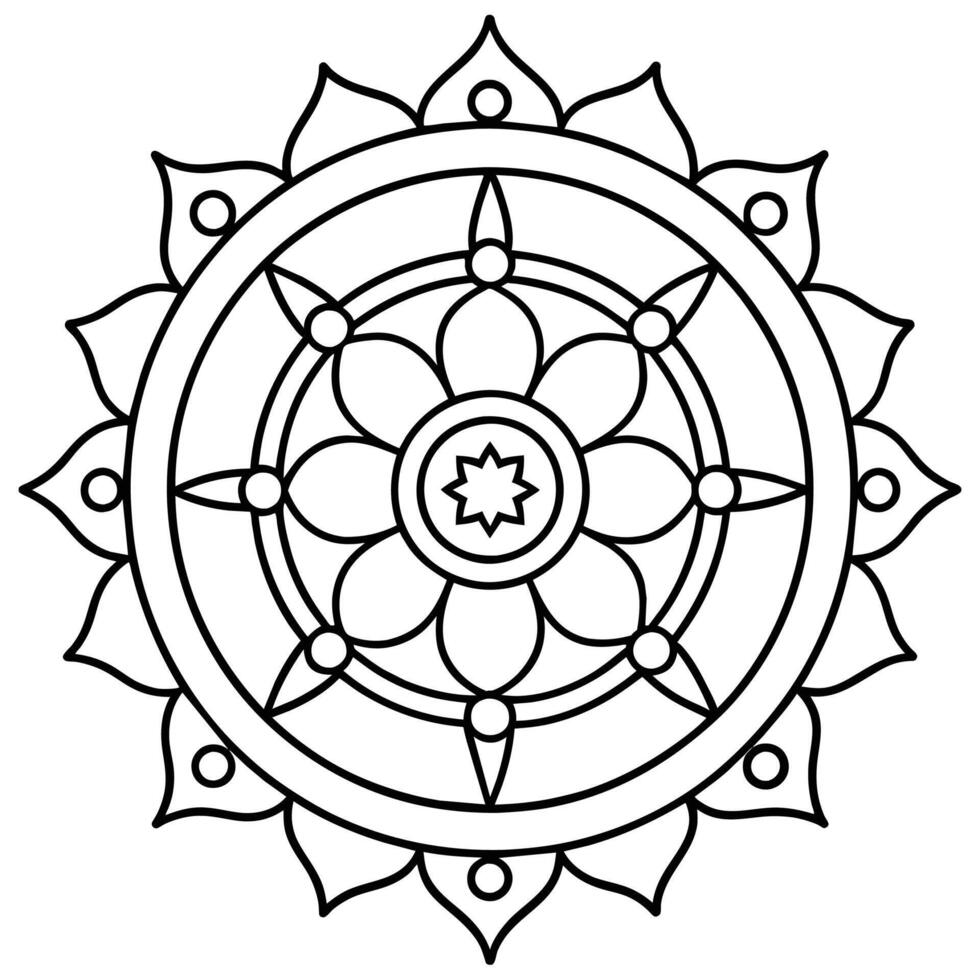 mente relaxante coloração página mandala para adultos coloração página mandala para adultos coloração mandala vetor