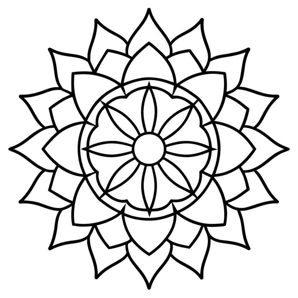 mente relaxante coloração página mandala para adultos coloração página mandala para adultos coloração mandala vetor